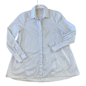 Club Monaco Light Blue Striped Button Up Shirt Size Small